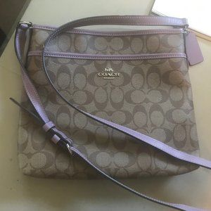 Coach Lavendar and Beige Crossbody
